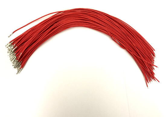 Dupont 2.54mm female crimped terminal Jumper 30cm colorful end solder bare wire