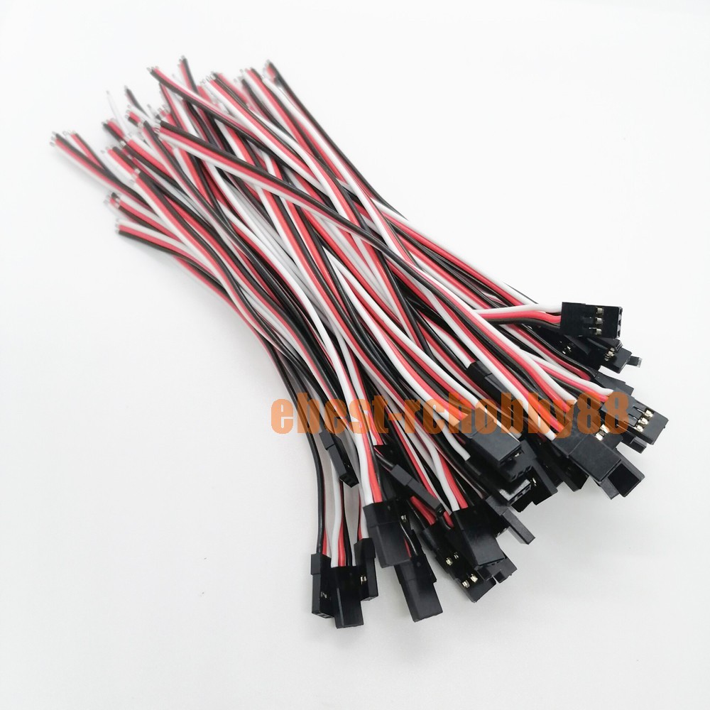 50 pcs DIY-JR Male Servo Plug 150MM 20AWG 100Cord Tail Pigtail Connector Cables