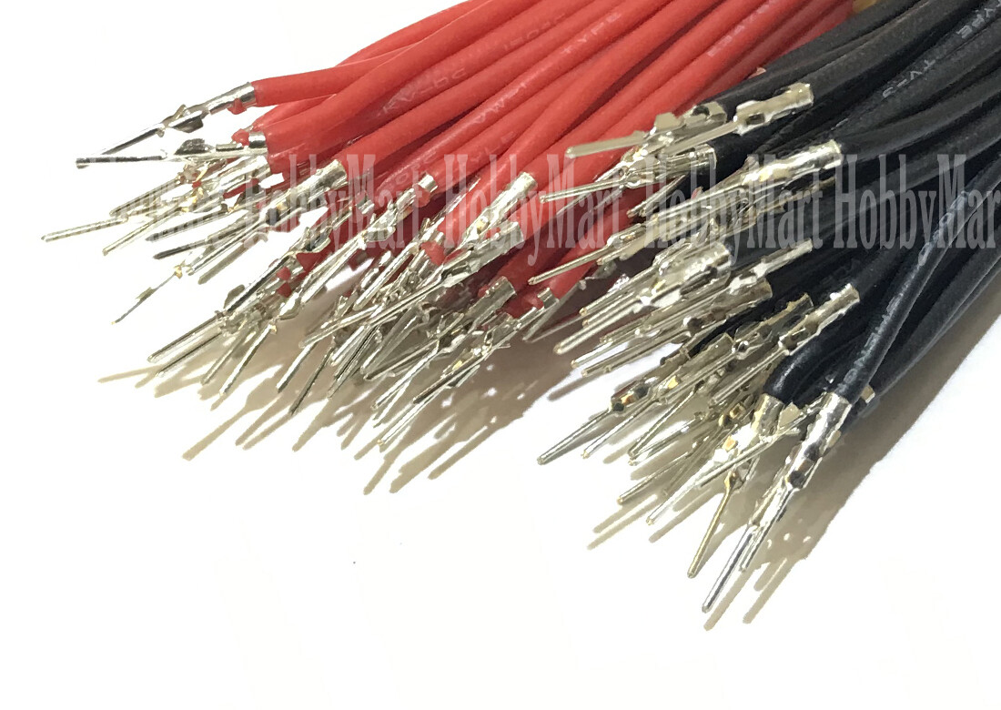 JST-PH 2.0mm 2-Pin Male Connector plug,Red Black Crimped Pin Silicone wire DIY