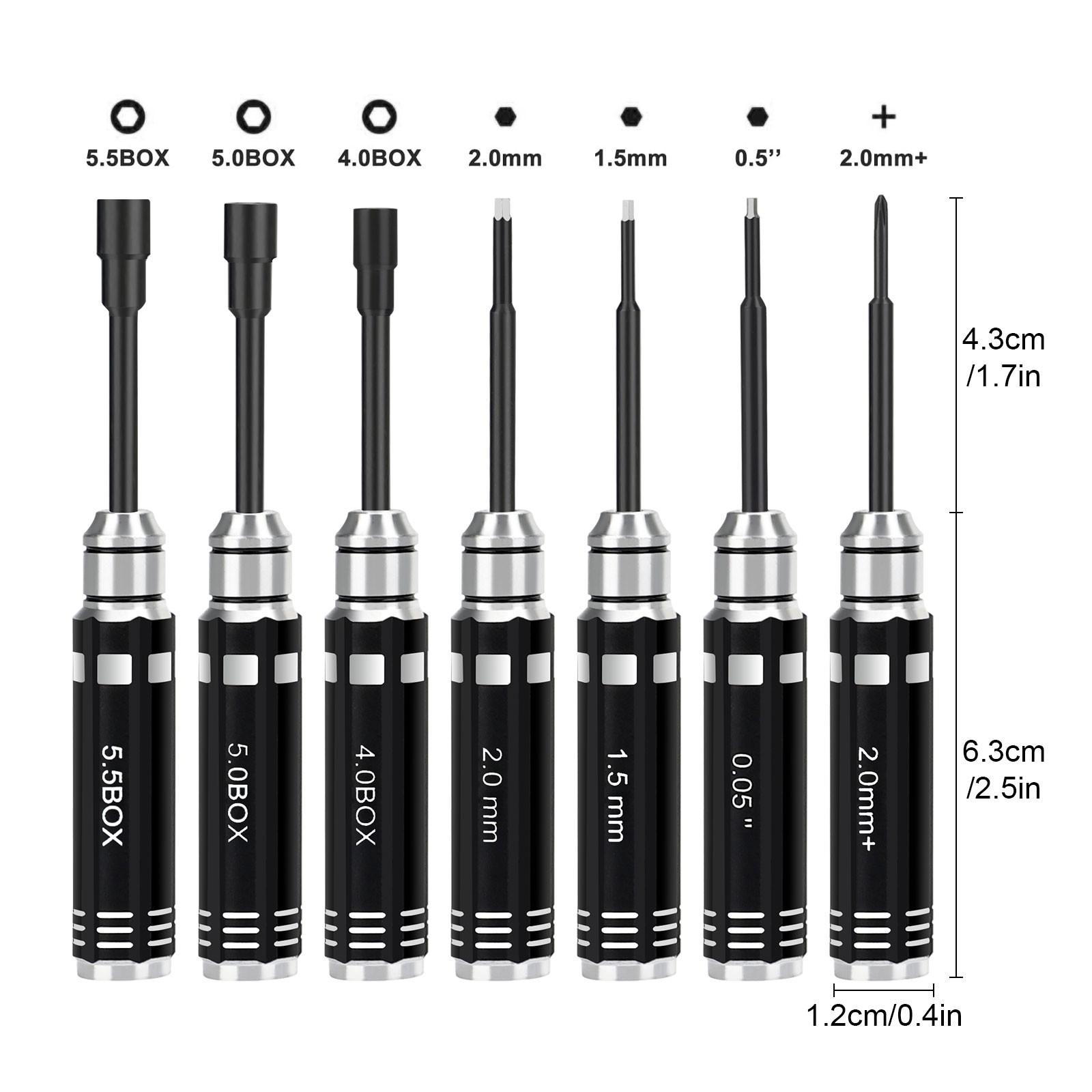 7 in 1 Hex Nut Screwdriver Tool Set for 1/10 1/8 RC Car Truck Buggy Traxxas HPI