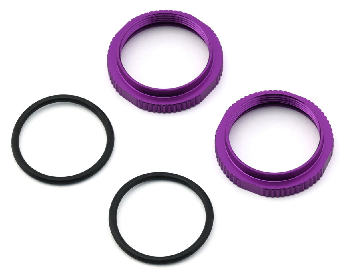 Tekno RC 16mm Aluminum Low Profile Shock Collars (Purple) (2) [TKR6013BP]
