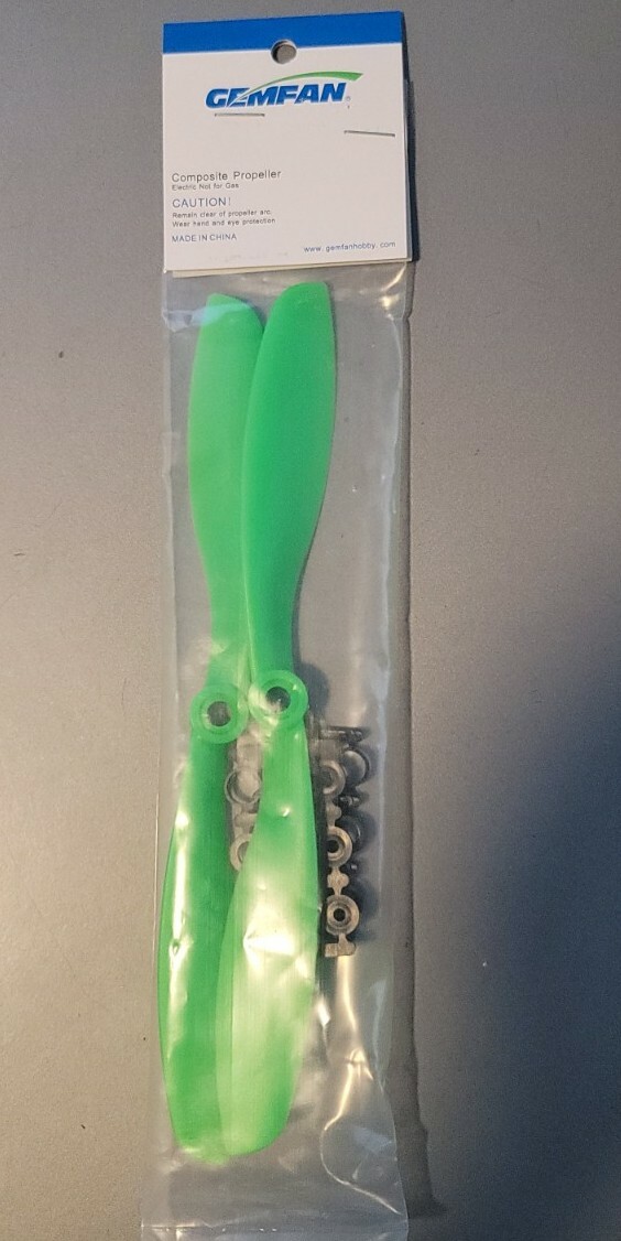 Gemfan 2-BLADES ABS For DJI and MultiRotors 1CW 1CCW Green 8045