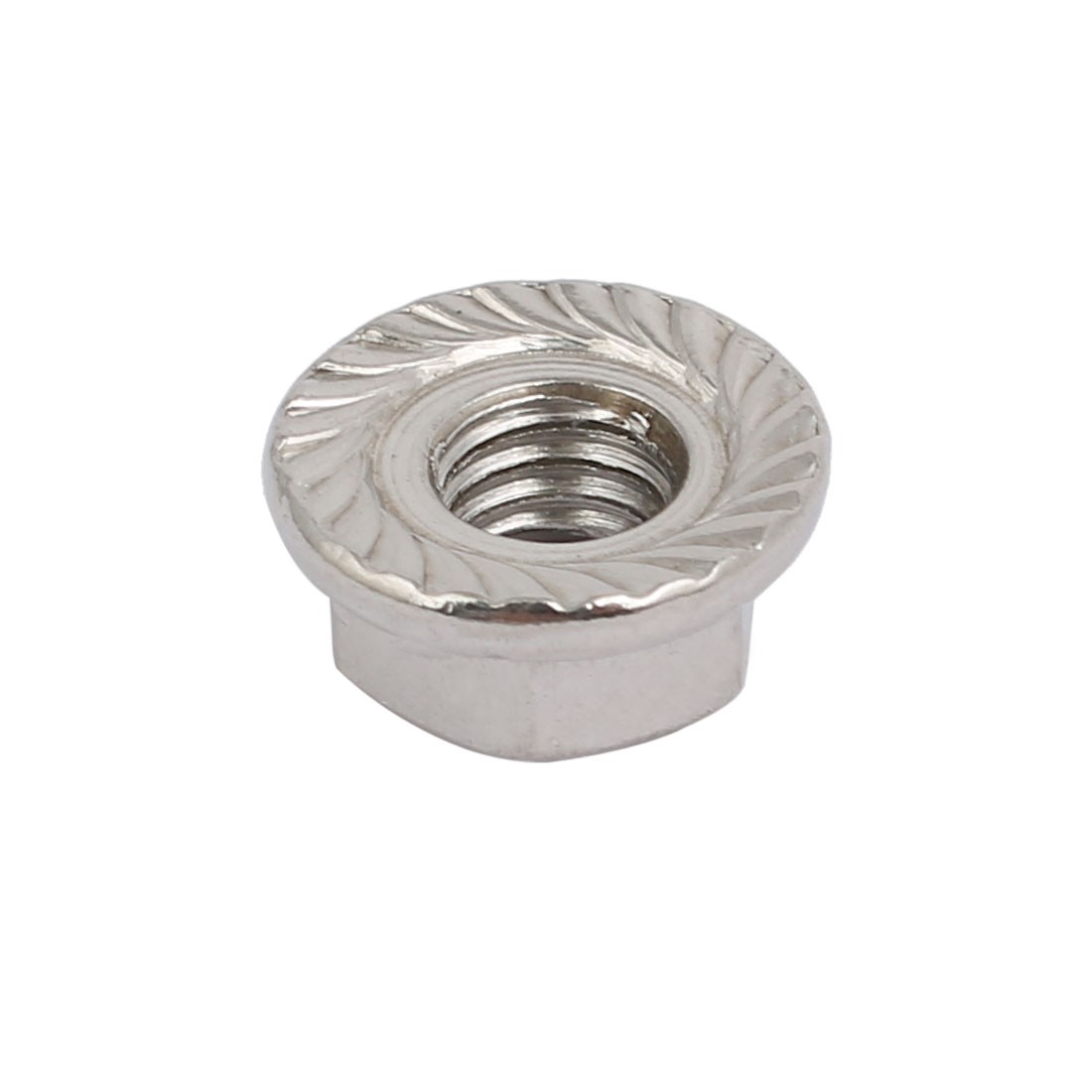 4pcs M6x1mm Pitch Metric Thread 304 Stainless Steel Left Hand Hex Flange Nut