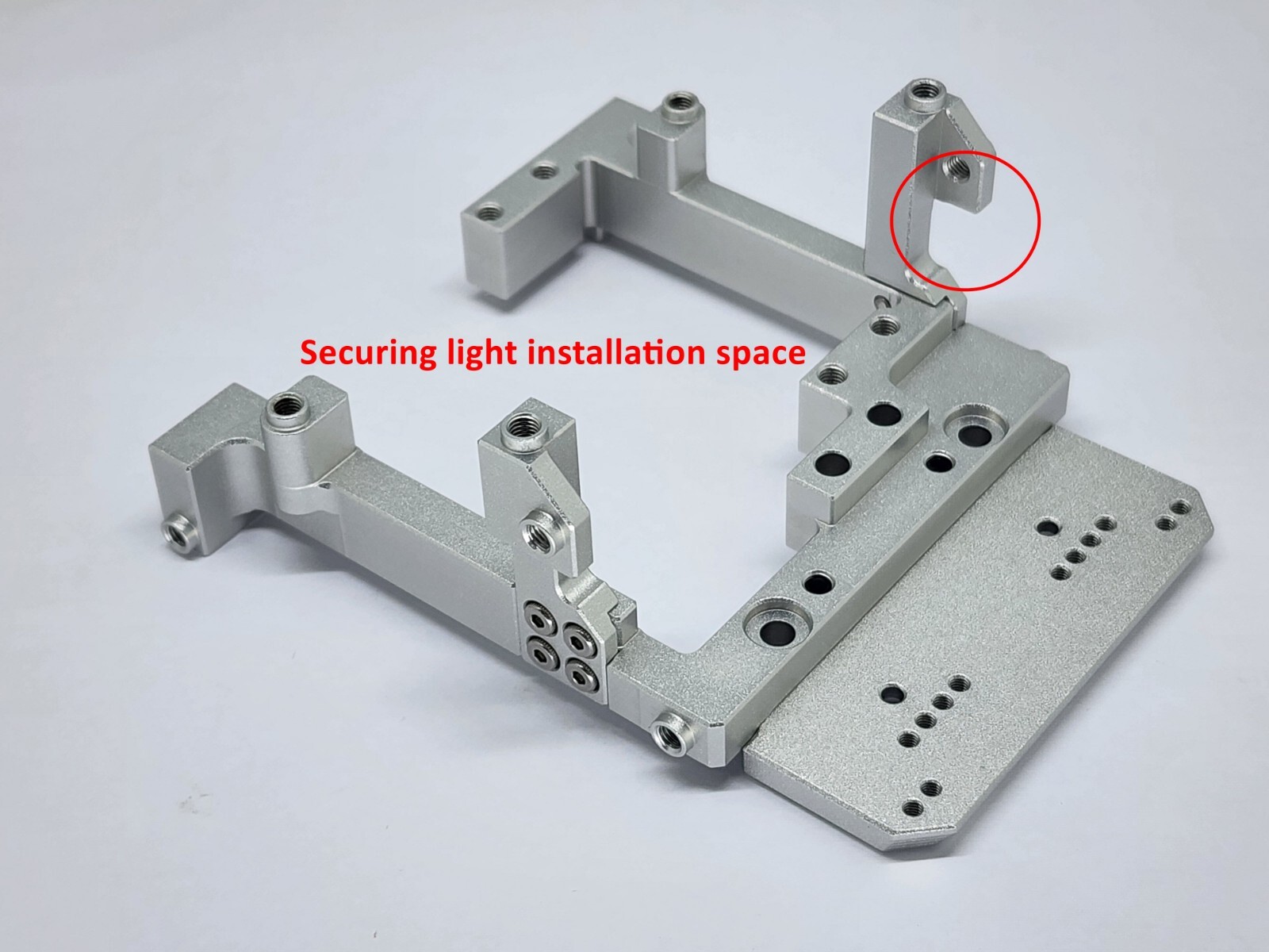 H-TECH RC CNC Aluminum Custom Front Mount For Vanquish H10 Optic (Silver)