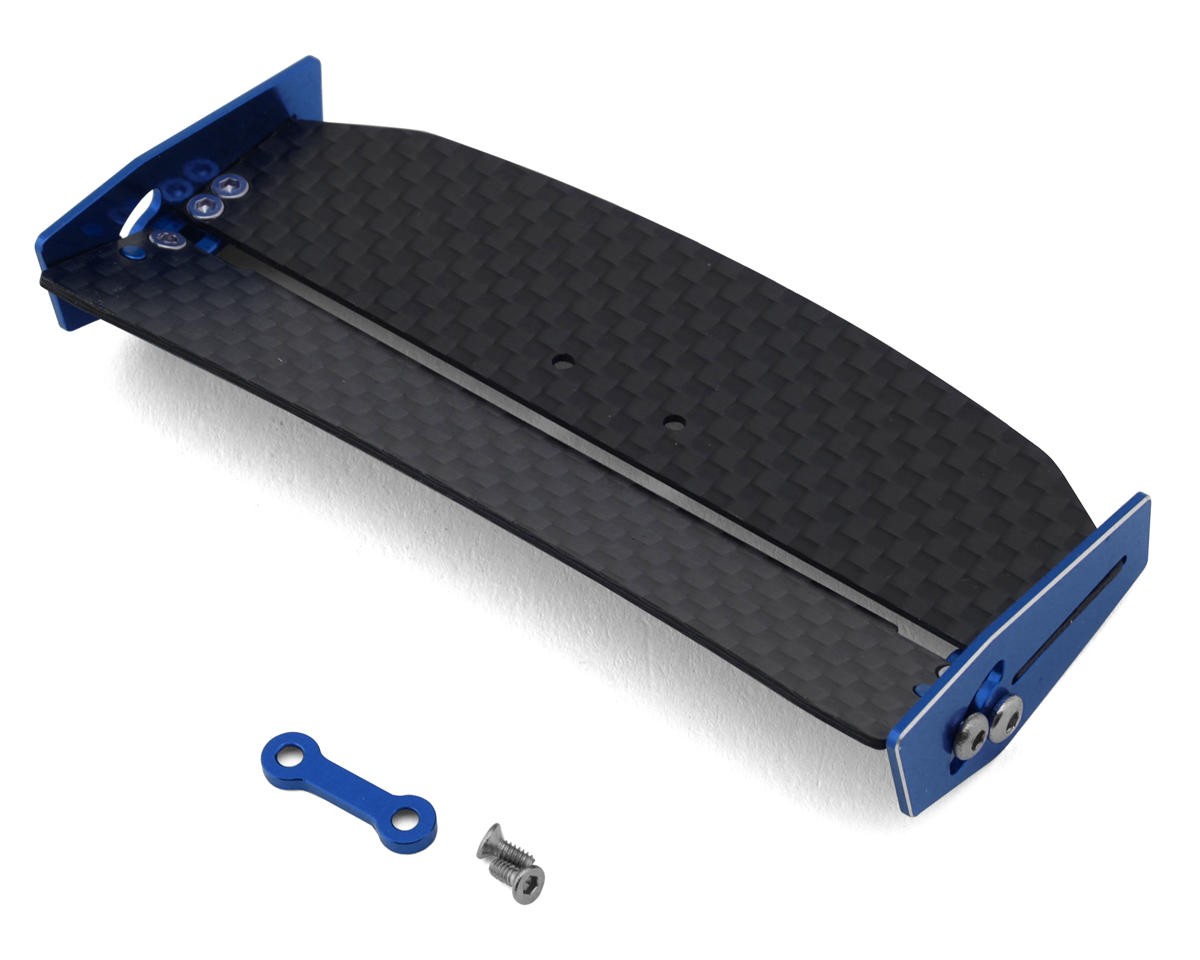 NEXX Racing Losi® Micro-B Carbon Fiber & Aluminum Rear Wing (Blue) [NX-536-BL]