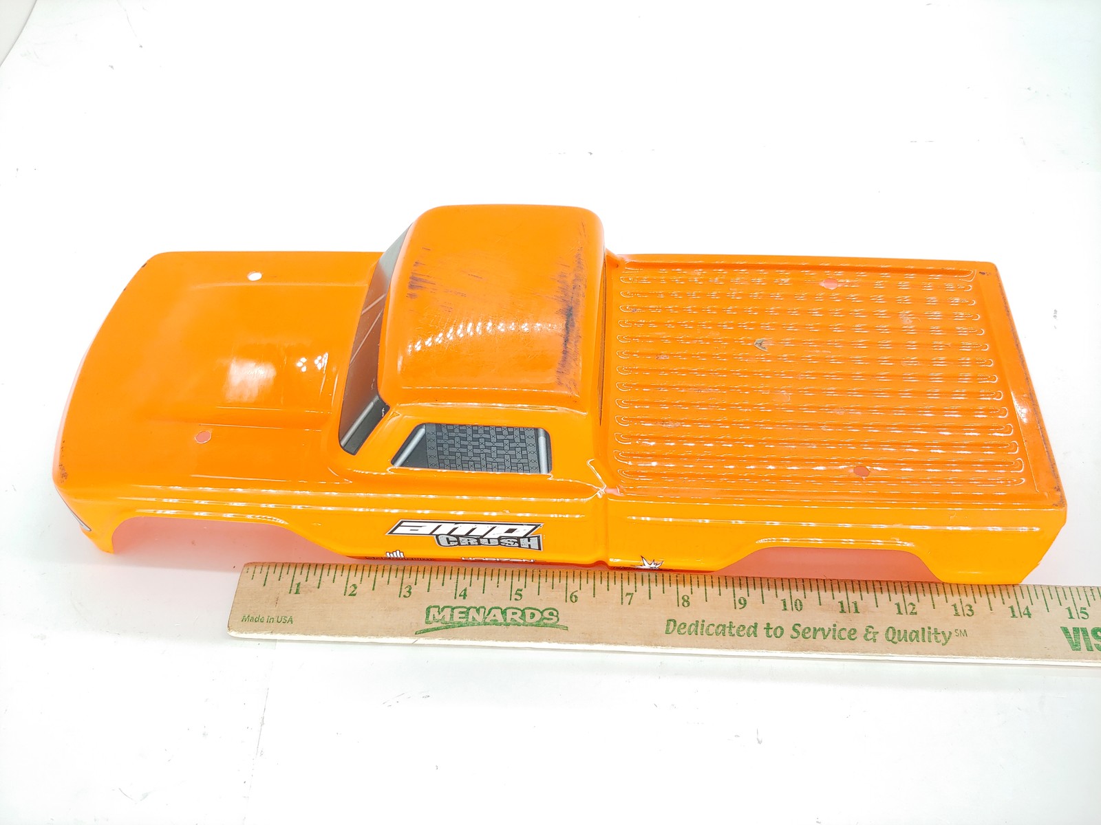 Rare ECX Amp Brush 1/10XL Monster Truck Orange Body Shell Factory Painted used