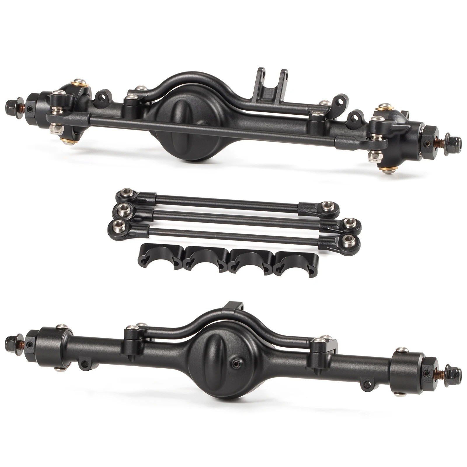 Aluminum Straight Axles w/ Leaf Spring Links Mount for 1/10 RC D90 TF2 BRX01