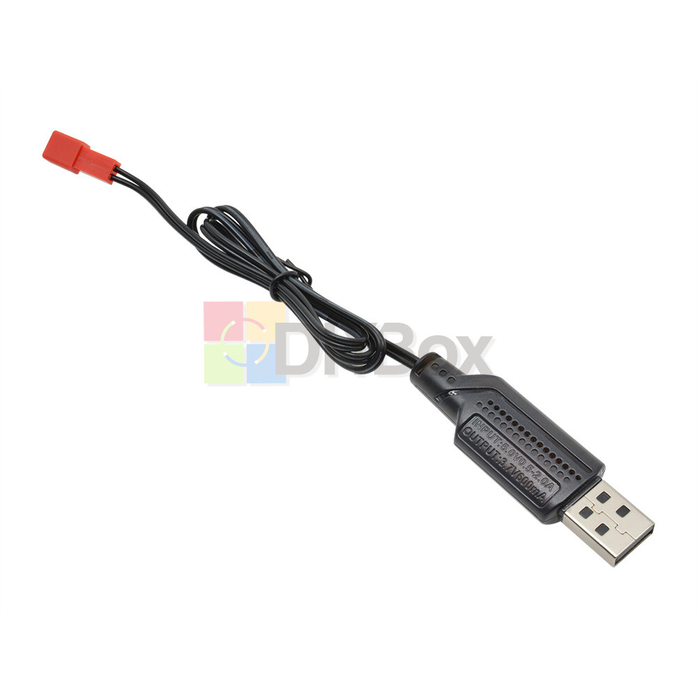 3.7V 500mA Output 1S Lipo Li-ion Battery USB Cable Charger Red JST Female Head