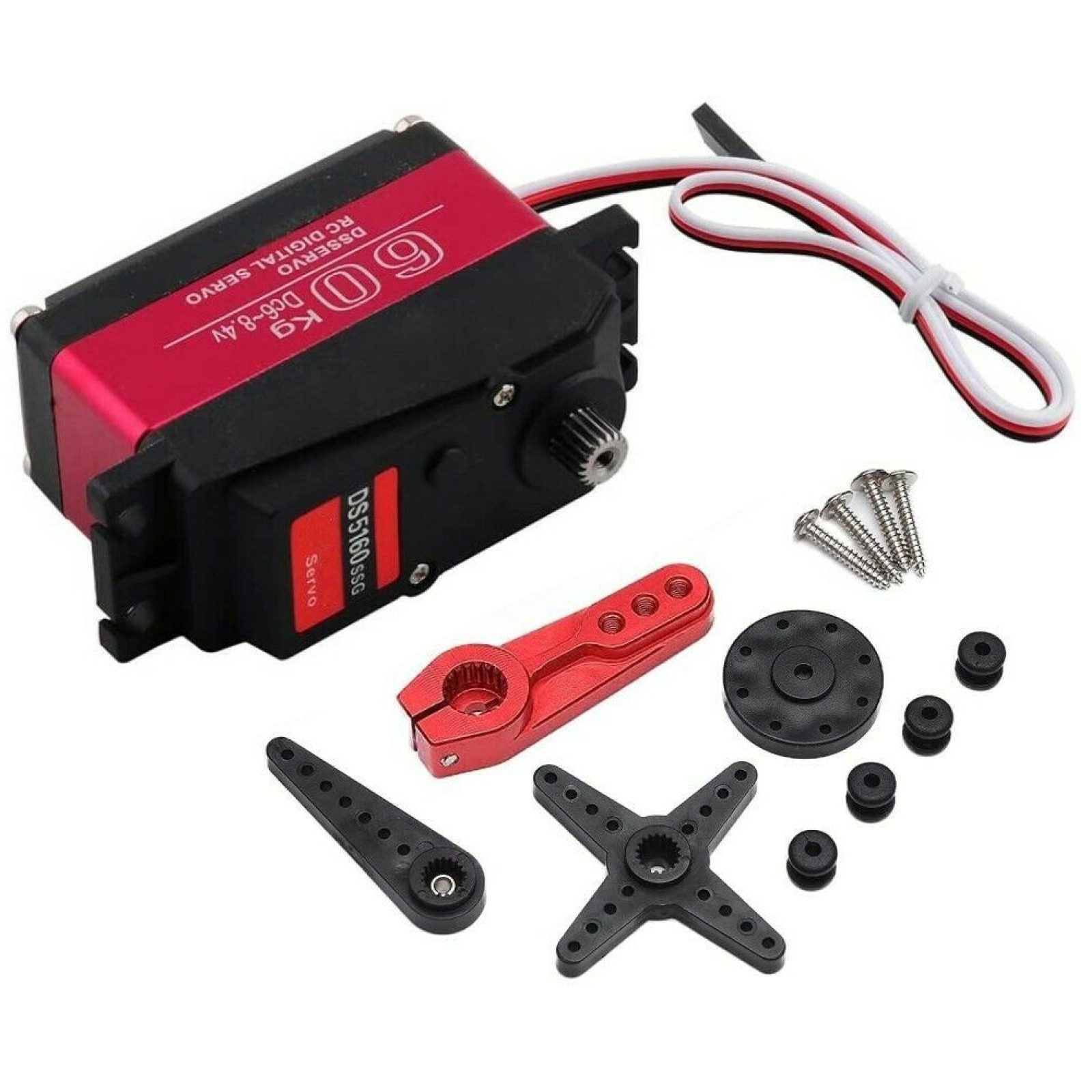 60KG Copper & Aluminum Gear Digital Servo Kits For Axial SCX6 1/6 RC Car