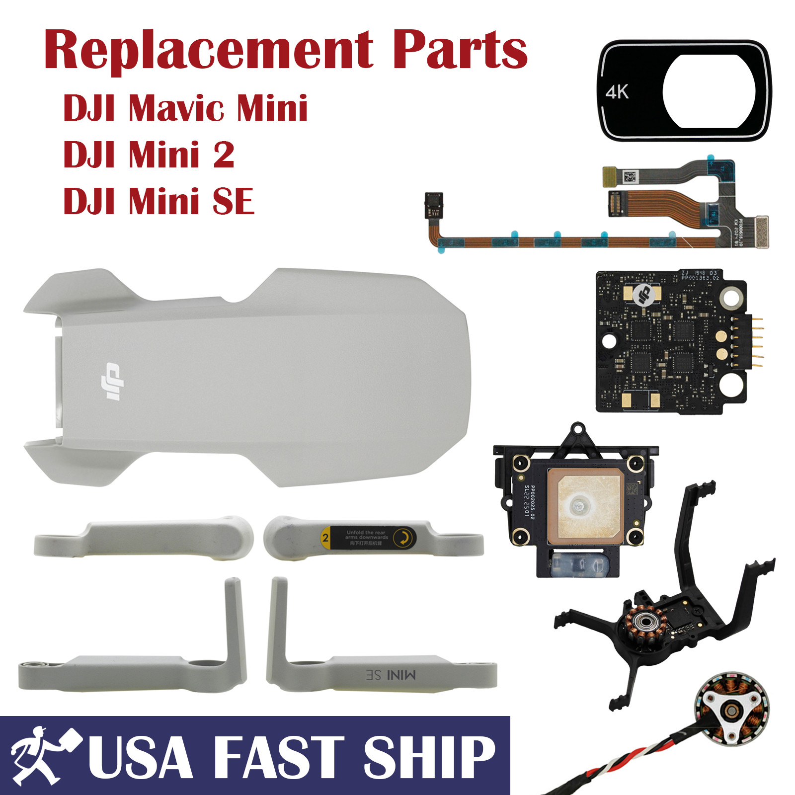 Camera Lens ESC Board Screws Arm Shell Repair Parts For DJI Mavic Mini /2 /SE