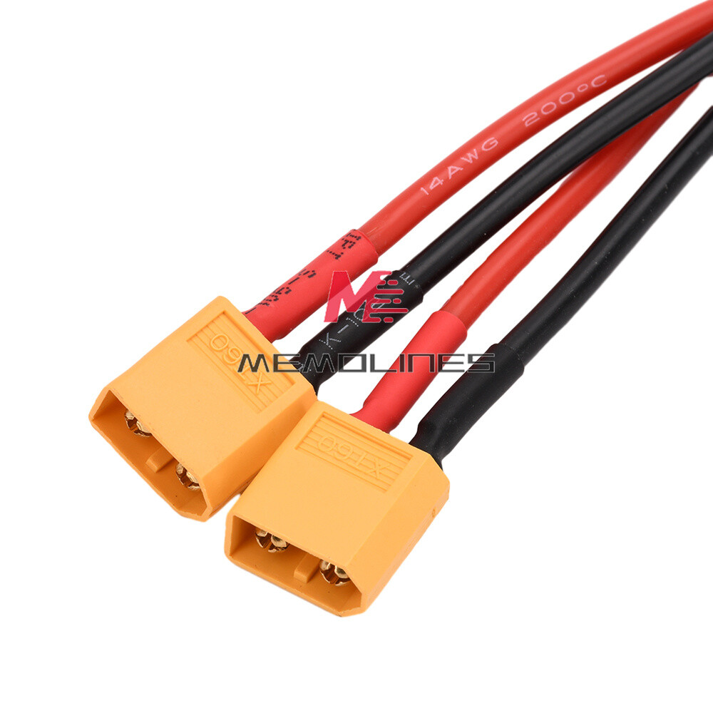 XT60 Connector Extension Lead Wire Male-Female 10cm 14AWG Silicone Wire for RC