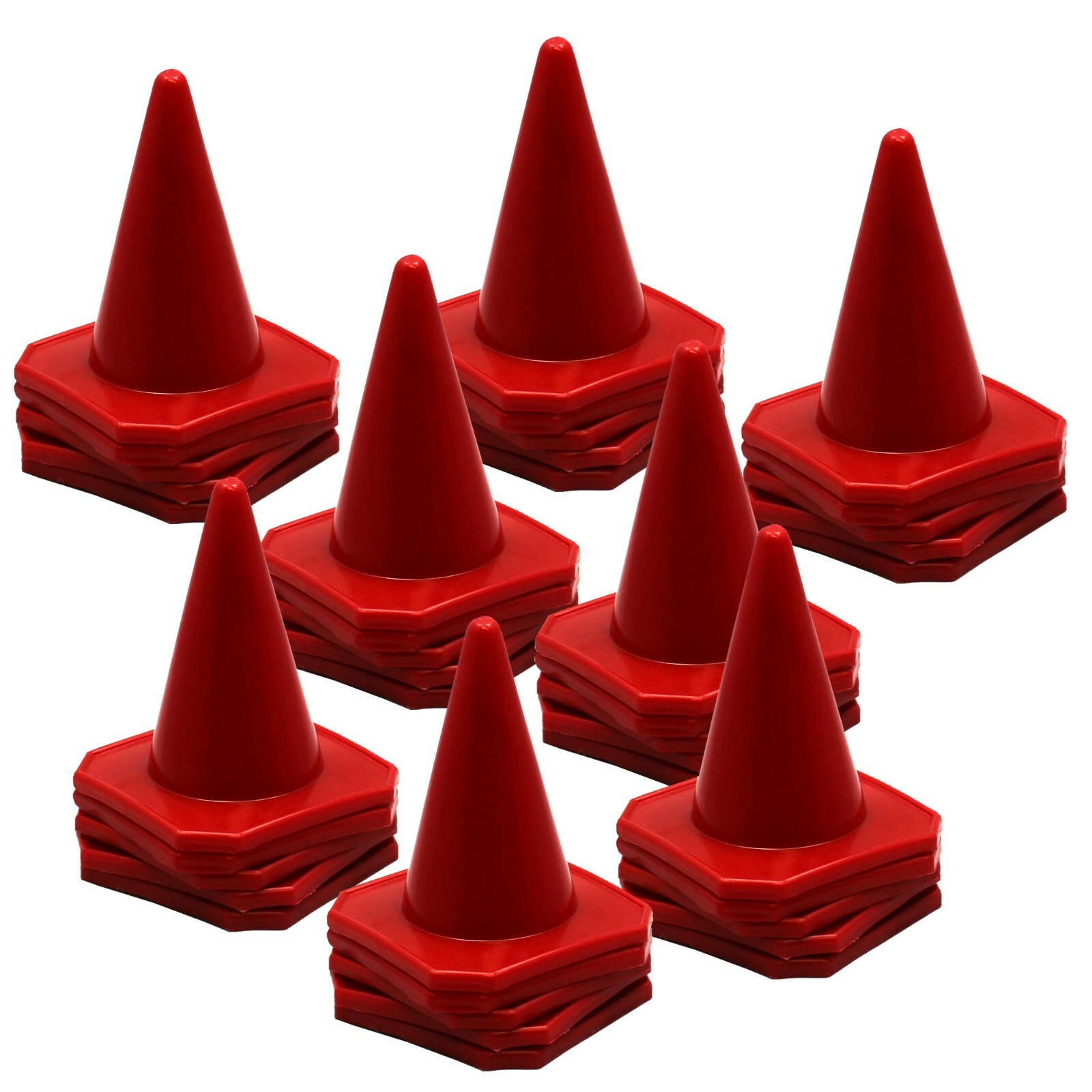 40 Pack 4 inch Red Cones for RC Remote Control Car Racing Slalom Traffic Cones