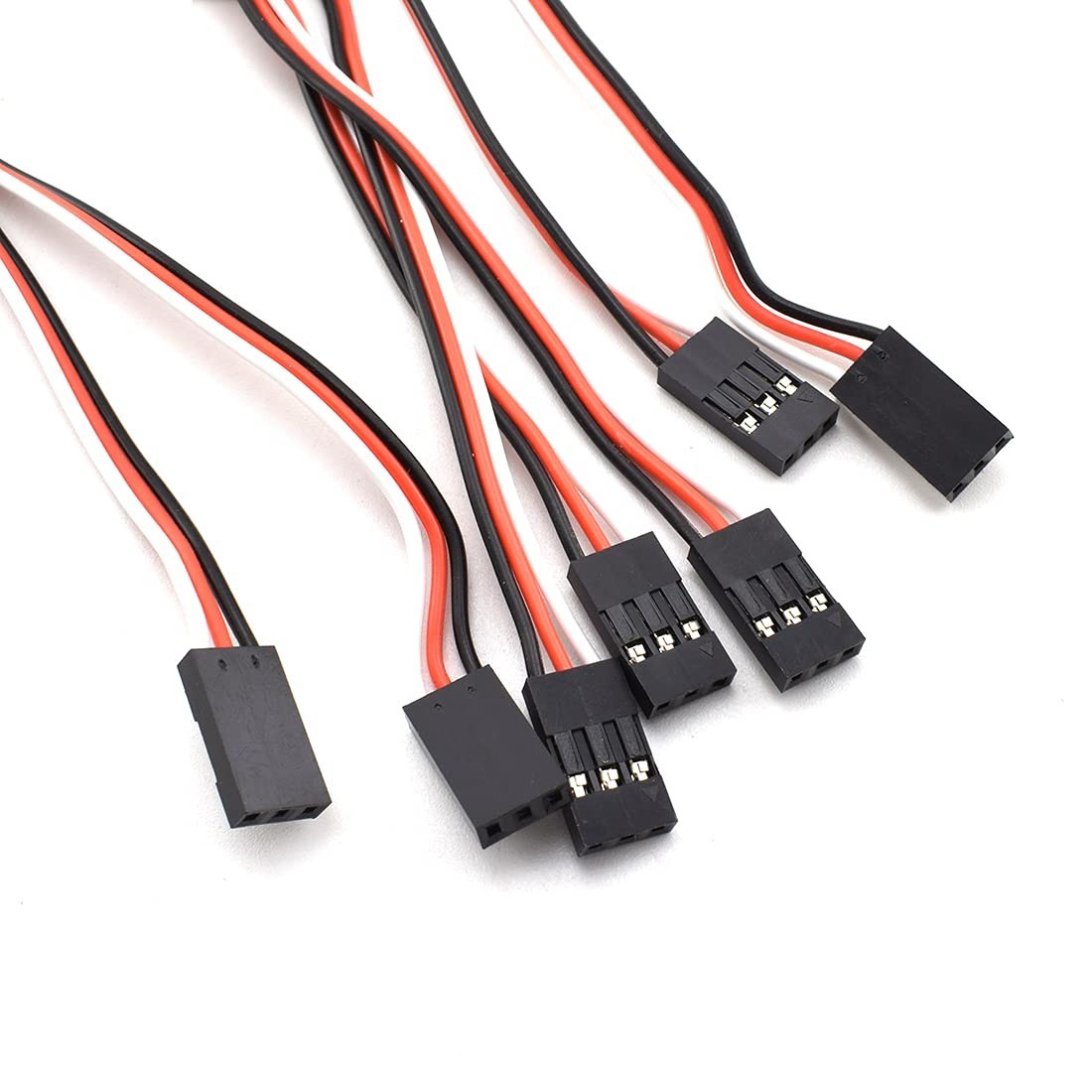 12 PCS RC Servo Extension Cables – 3 Sizes, Male to Female, Compatible with F…