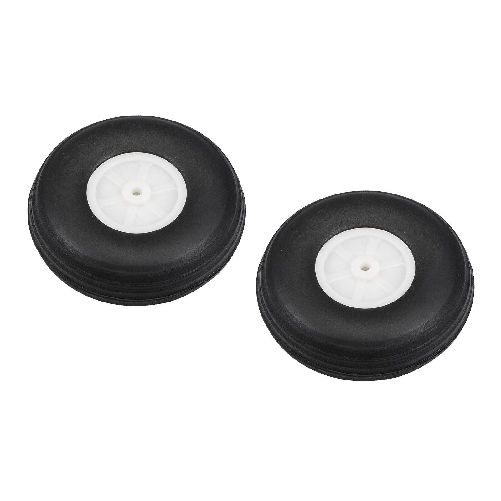 2 Pack 3 Inch PU Sponge Wheels RC Airplane Tire with Hub for RC Car Model Ship