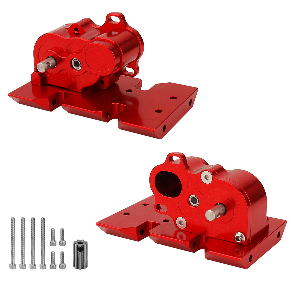 LCG Chassis Transmission Gearbox W/ Skid Plate For 1/10 SCX10 Rc Crawler Upgrade