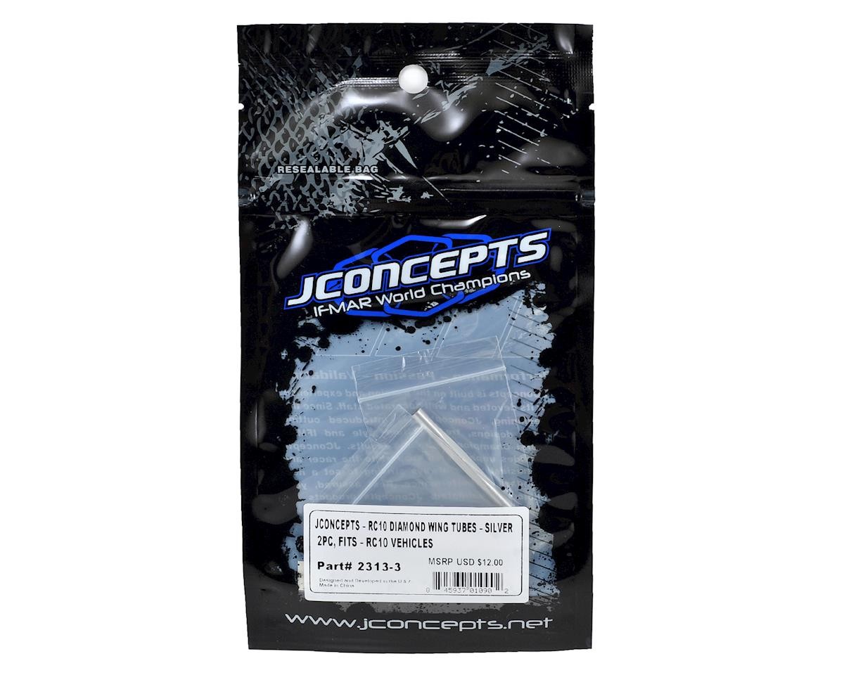 JConcepts RC10 Classic Diamond Wing Tubes (Silver) (2) [JCO2313-3]