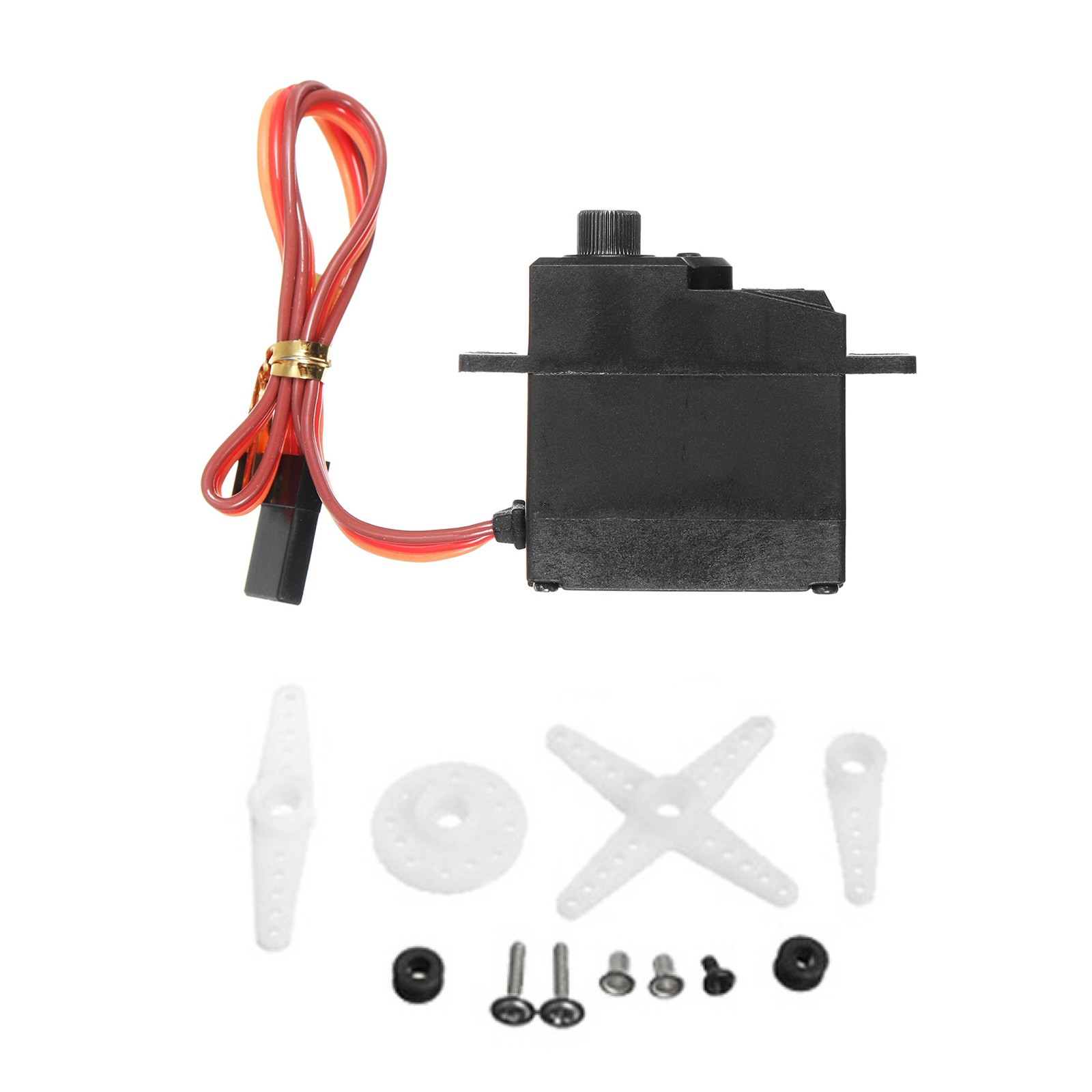 Metal Steering Gear Servo Set For WPL 1/16 RC Car B14 B16 Tow Hook SCX10 D90 A