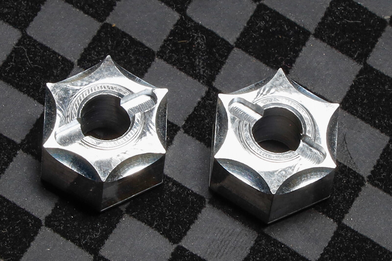 12mm Aluminum Wheel Hex Hubs – CHOOSE SIZE AND STYLE