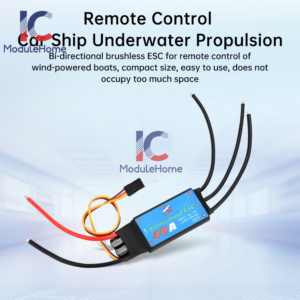 20A/30A/40A/50A Bidirectional Brushless ESC for Remote Control Ship Pneumatic