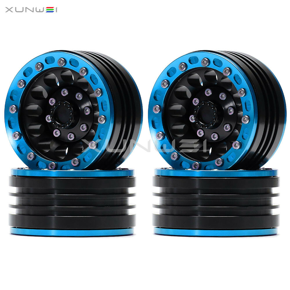 Aluminum 1.9″ Beadlock Wheel Rim 1060 Fits 1/10 RC Rock Crawler Axial SCX10 D90