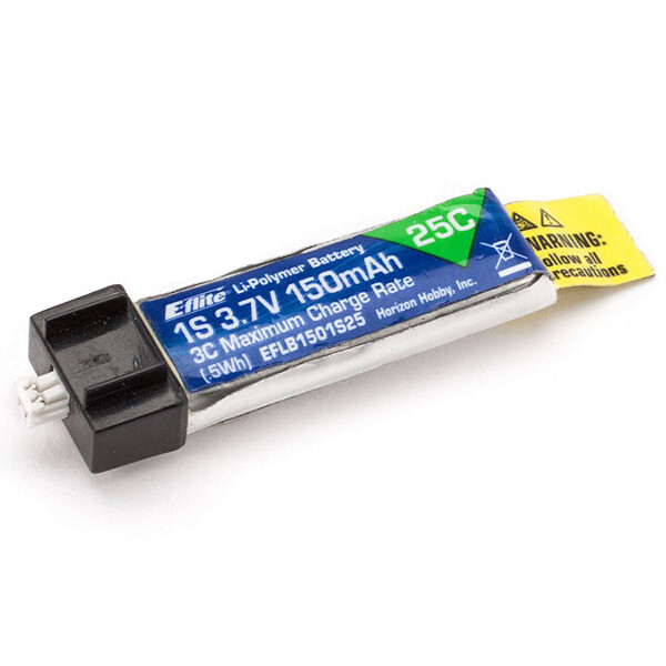 E-flite Blade Nano QX 150mAh 1S 3.7V 25C LiPo Battery EFLB1501S25