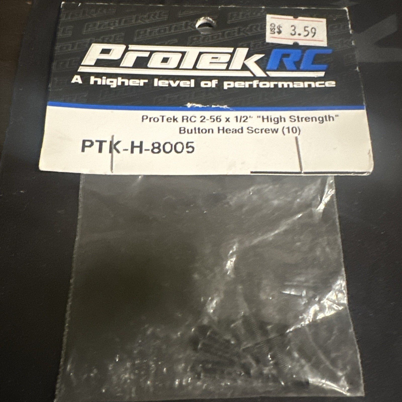 Protek Rc 2-56 X 1/2” High Strength Button Head Screws (10) New PTK-H-8005