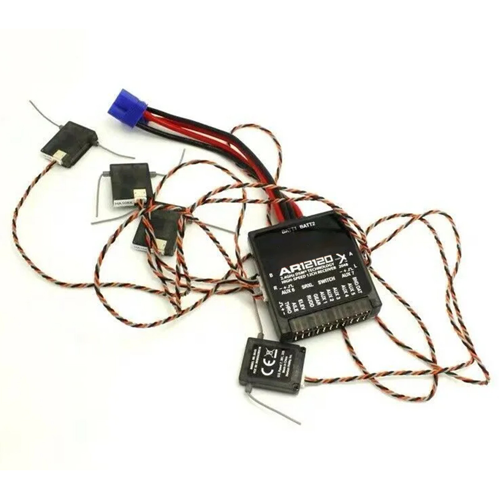 AR12120 12-Channel DSMX/XPlus Power Safe Receiver For SPMAR12120 ± 4 Satellites.