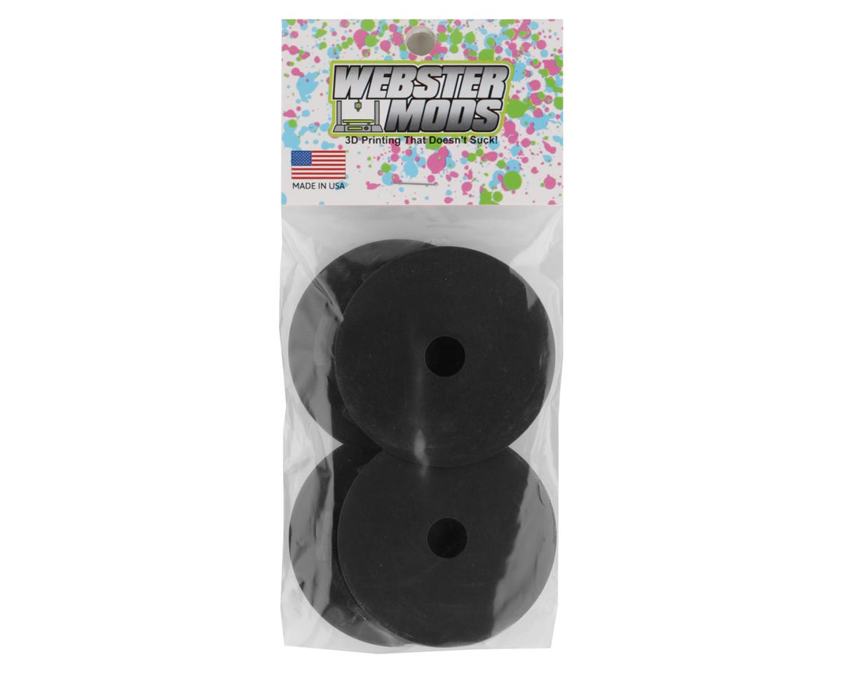 Webster Mods Split Spoked Wheel Mud Plugs for Traxxas Slash (Black) (4)