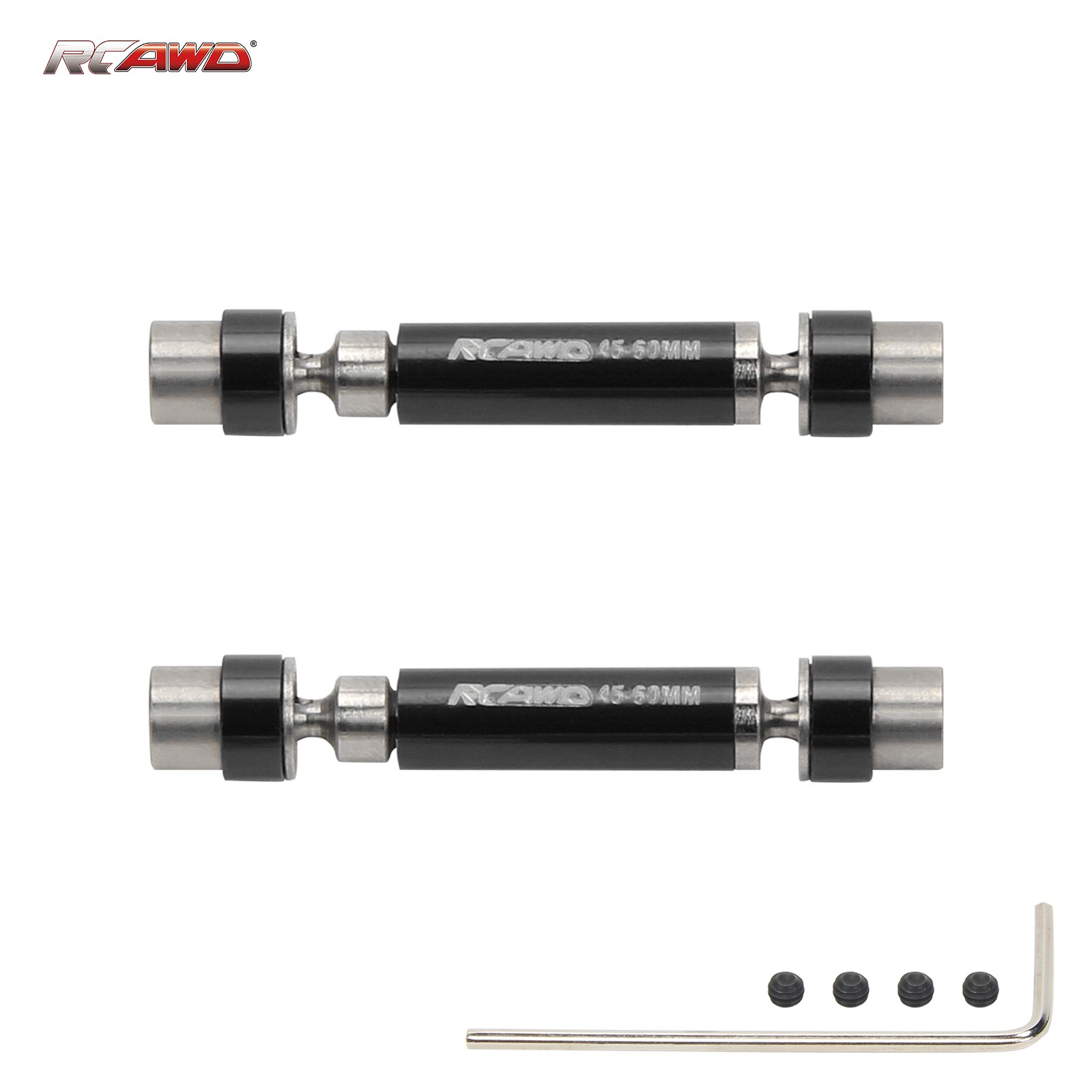 CVD Center Drive Shaft 45-60mm #45 Steel+Alloy Driveshaft for FMS FCX24 Upgrades
