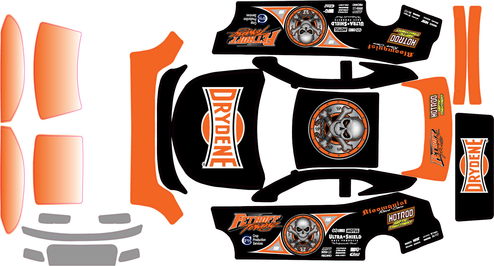 Scott Bloomquist Themed Losi Chevy Nascar Remote Control Car Wrap With Gloss Lam