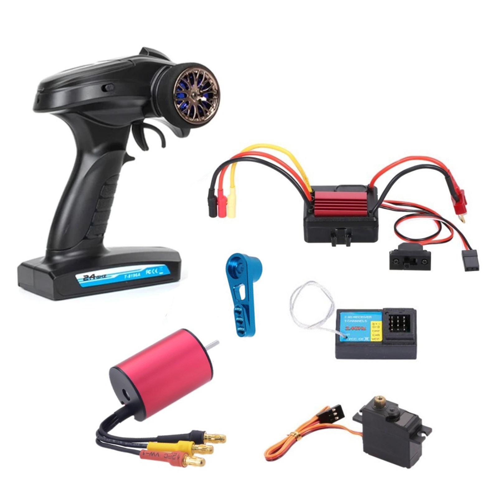 35A Brushless ESC+Motor+Remote Control For WLtoys HSP A959 A979 1/16 1/18 RC Car