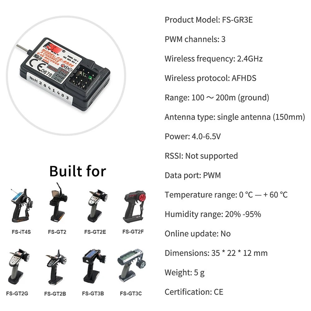 Flysky FGR4S FGR4P FGR4B FS-GR3E FS-R6B FS-iA6 FS-iA6B FS-BS6 FS-R9B RC Receiver