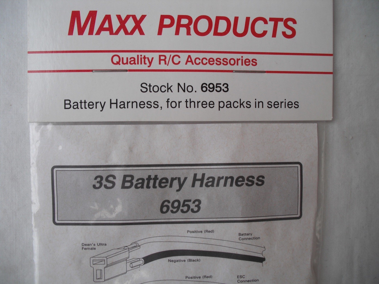 Lot of 4 Maxx Products Mpi 6953, 3S Battery Harness, Wire, RC R/C Plane Airplane