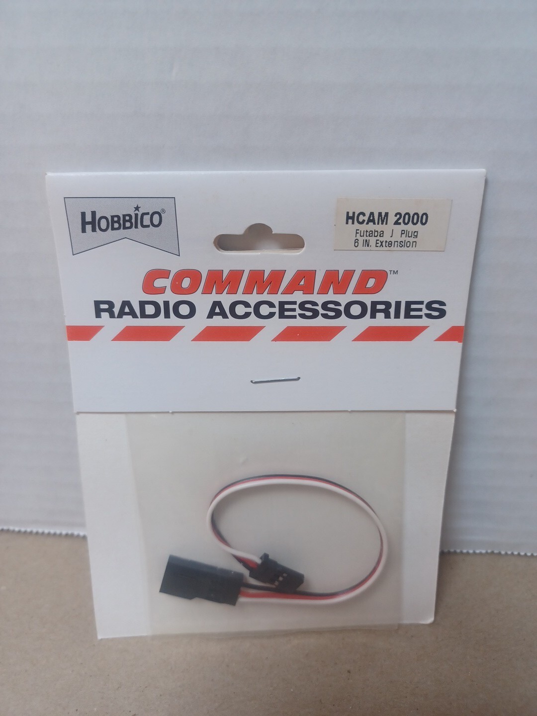 NIB Hobbico HCAM 2000 – 6″ Extension – Futaba J Plug, Command Radio Brand New
