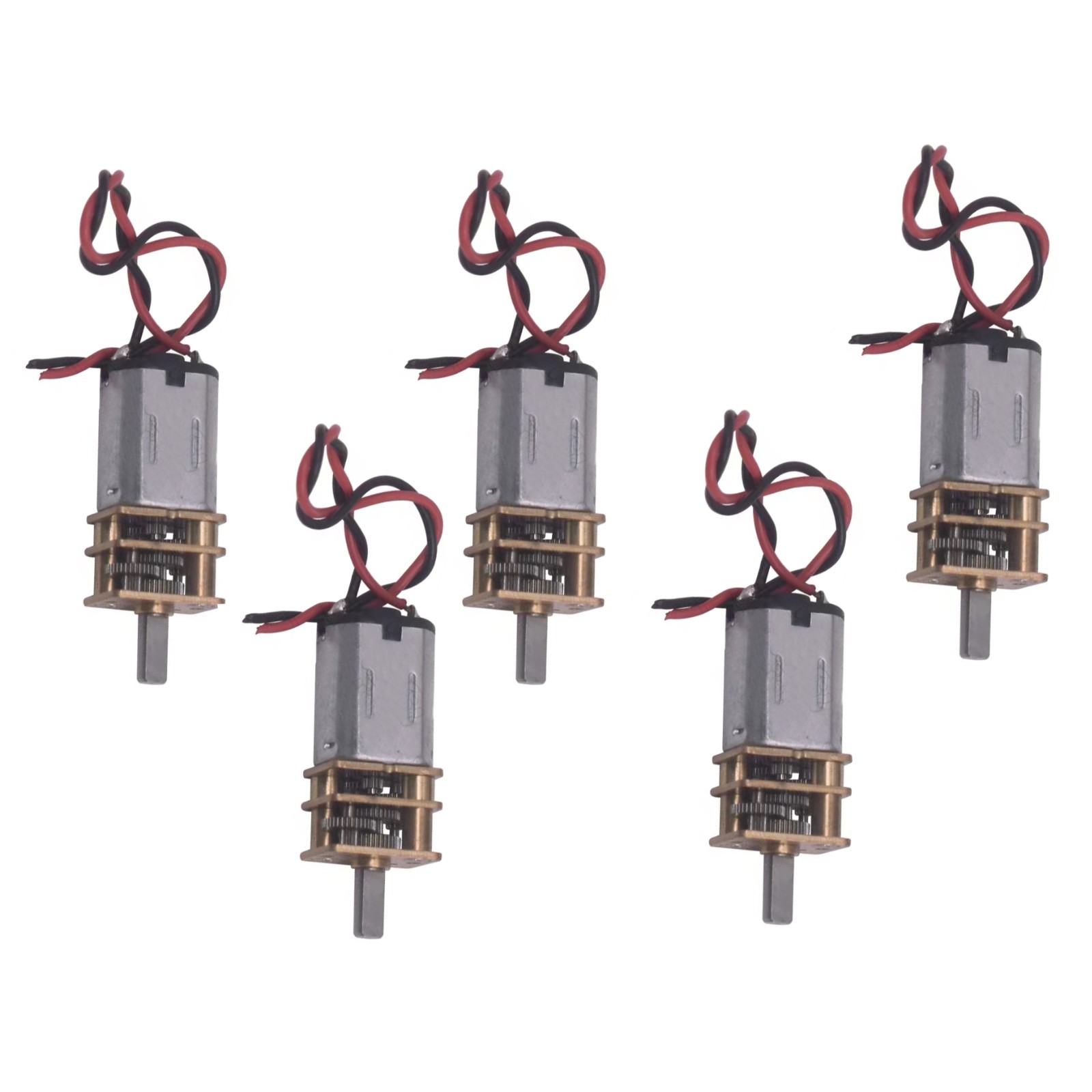 5Pcs N20 Gear Motor Slow Speed Full Metal Mini Gearbox Reducer Toy 60RPM DC 3-6V