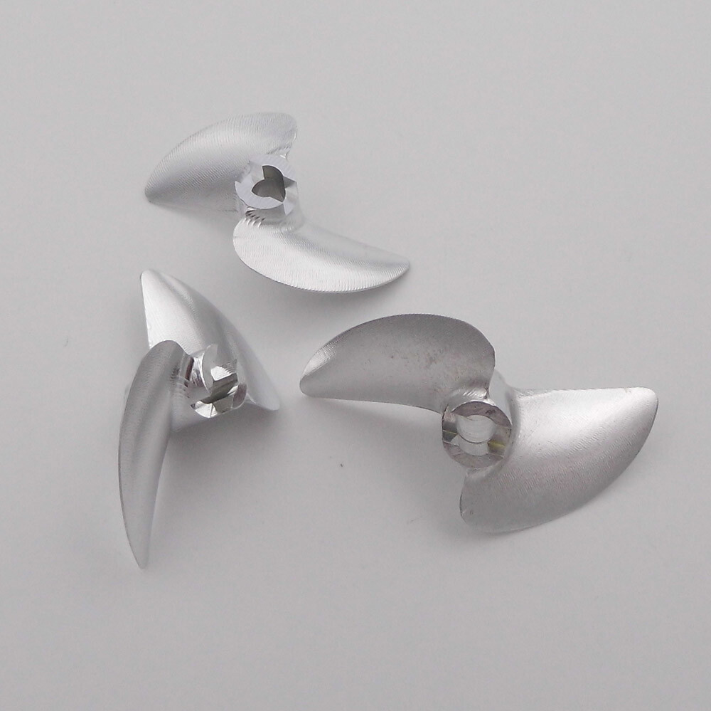4mm shaft 2 blades Metal Aluminum Propeller 30mm-45mm for RC Racing Boat Motor
