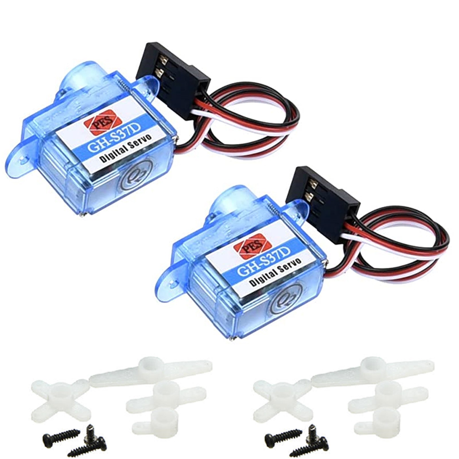 2Pack GH-S37D 3.7g Ultra Micro Digital Coreless Servo For RC Helicopter Boat Car