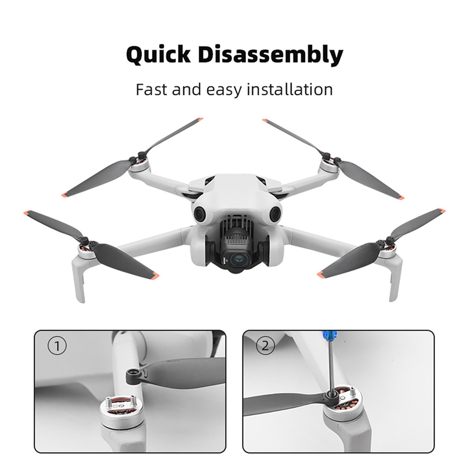 2Pair Lightweight 6030F Propeller Blade Wing Fans For DJI Mini 4 Pro Drone