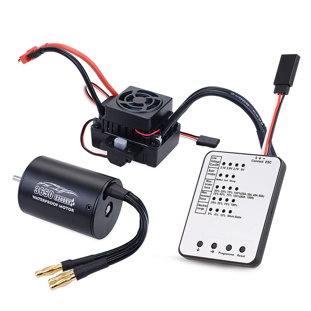 3650 2300KV 3100KV 3900KV Brushless Motor 60A ESC for Tamiya Traxxas 1/10 RC Car