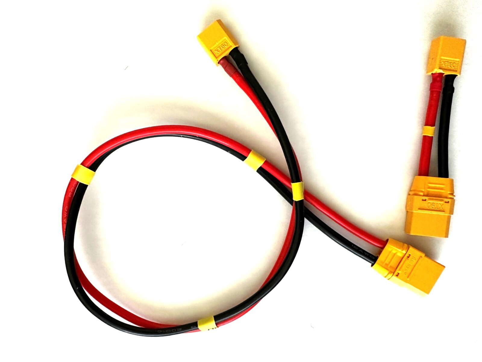 Male XT-60 to XT90 Female 10, 12, 14 AWG Connector Adapter 3″,6″,12″,18″ 24″ 36″