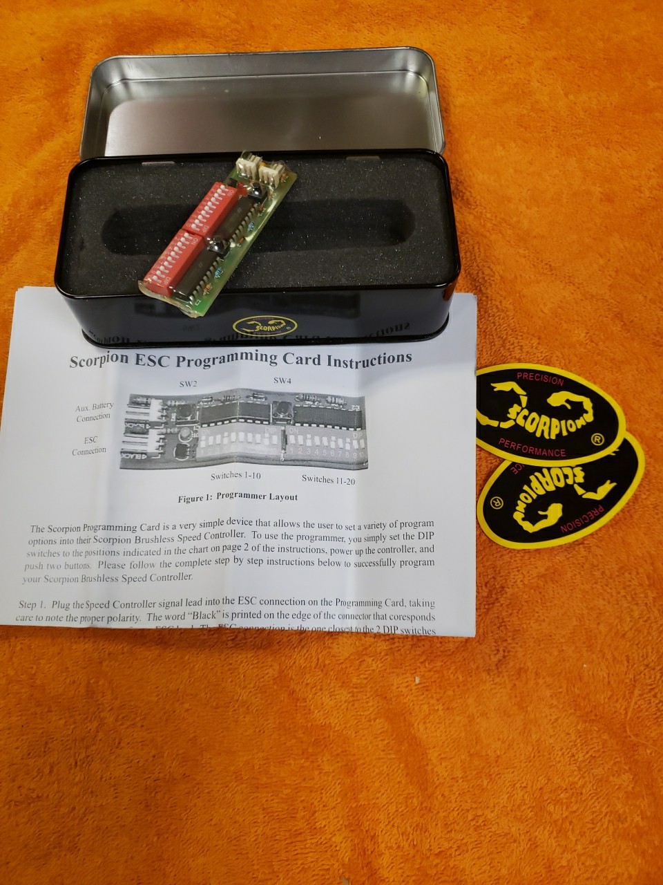 Scorpion ESC Programming Card – New! – JT25
