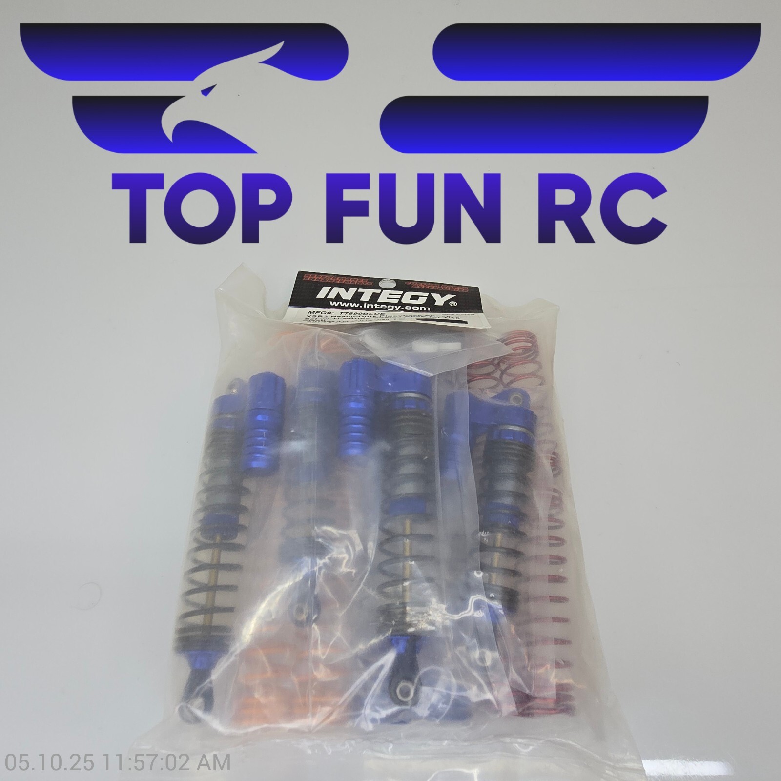 TEAM INTEGY T7890BLUE XSR2 HEAVY DUTY PIGGYBACK SHOCK SET W/ FOR 1/10 SLASH