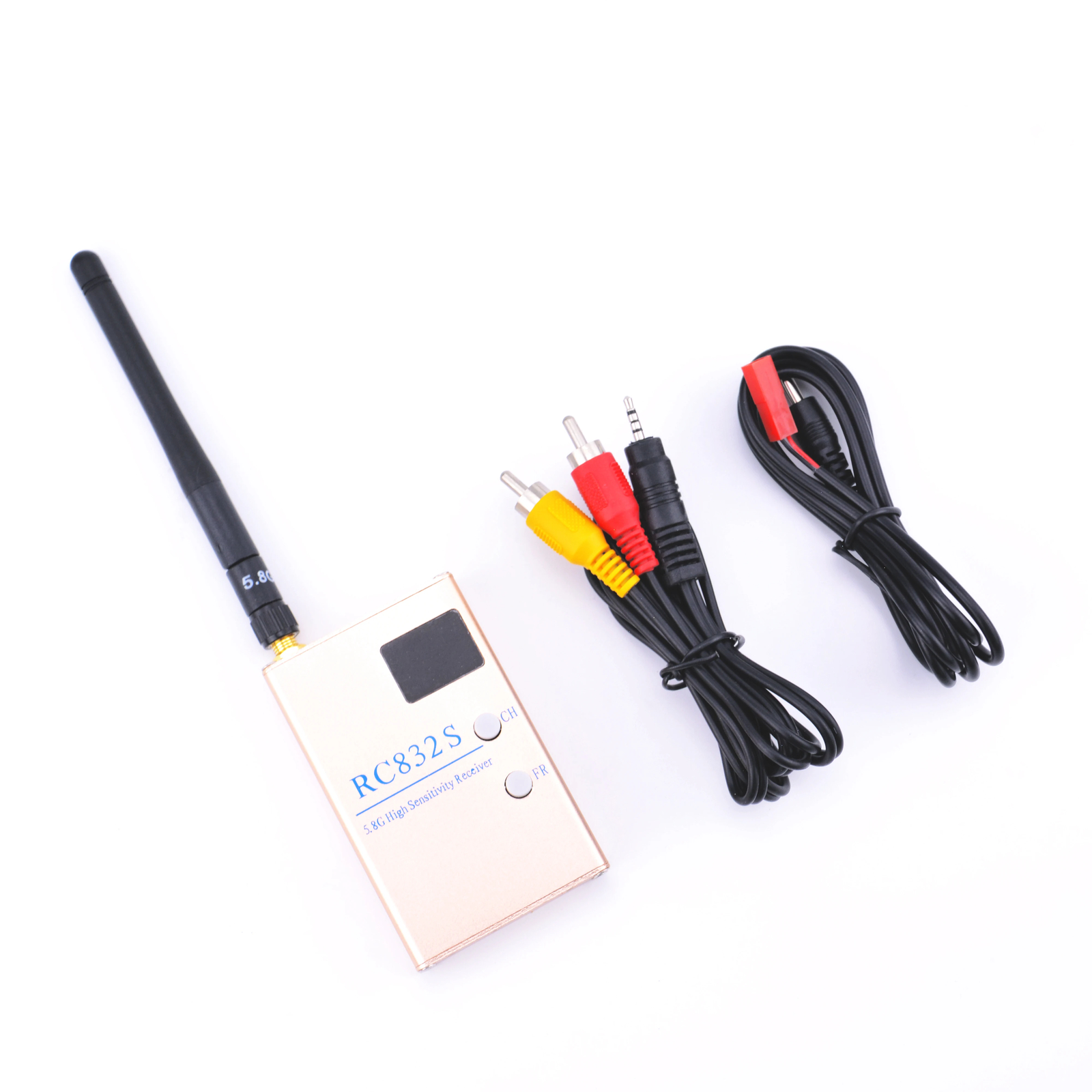5.8G 48CH Receiver VRX With A/V and Power Cables for FPV Racing Drone RC Part