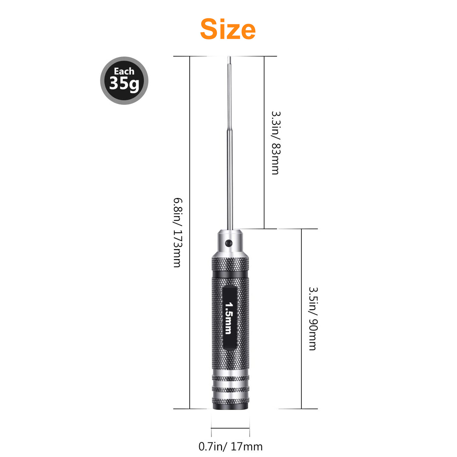 4Pcs Hex Screwdriver Set RC Tools Kit 1.5/2.0/2.5/3.0 mm for RC Helicopter Boat