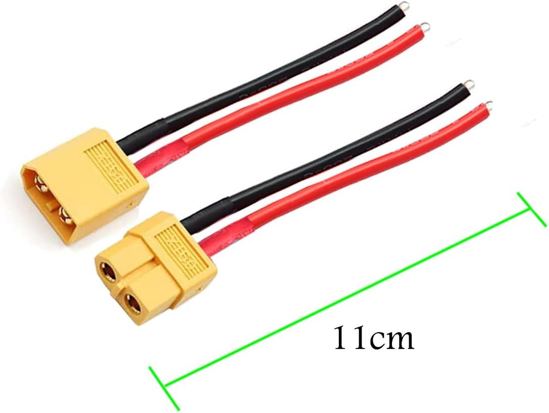 XT30 Pigtail 5 Pairs Male Female Connector 16AWG Silicone Wire FPV Drone