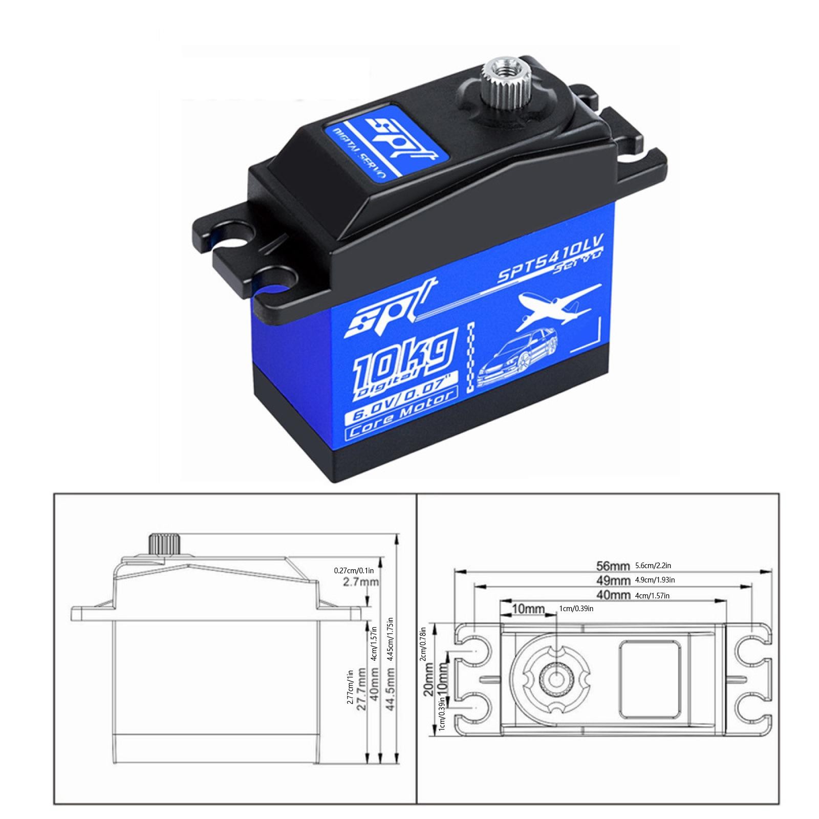 330Hz SPT5410LV Digital Steering Gear Servo For 1/10 RC Car Airplane Model m