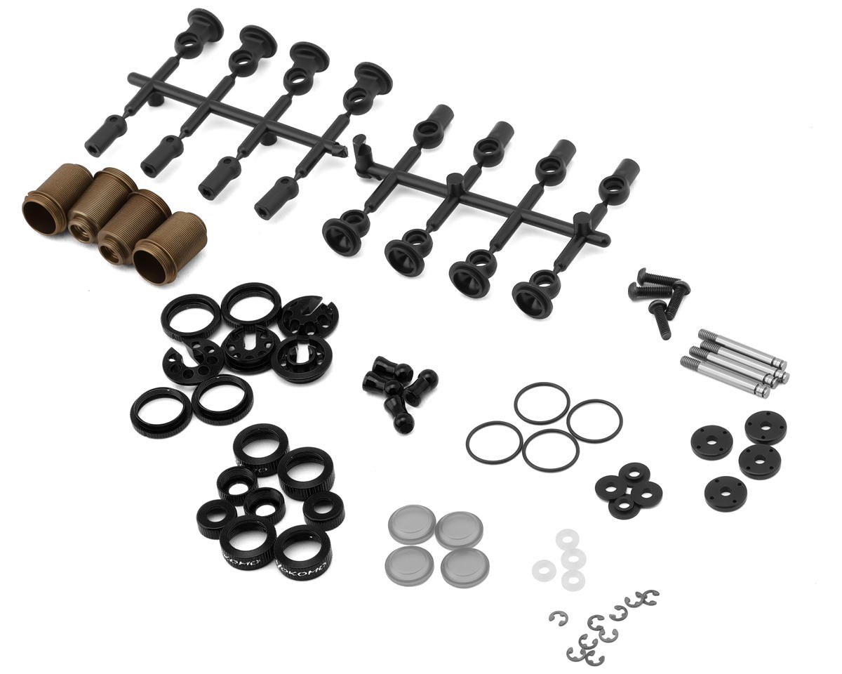 Yokomo MS1.0 Aluminum Hard Kashima Coated Short Shocks Set (Black) [YOKMS-SSS]