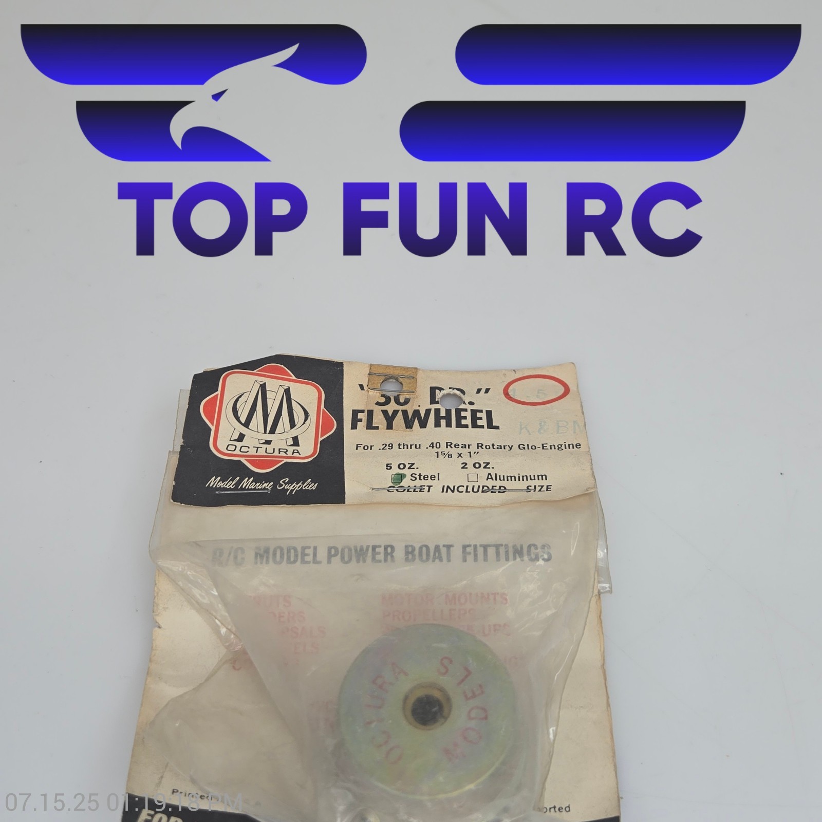 Octura 30 Dr. Flywheel For .29-.40 Rotary Glo Engines