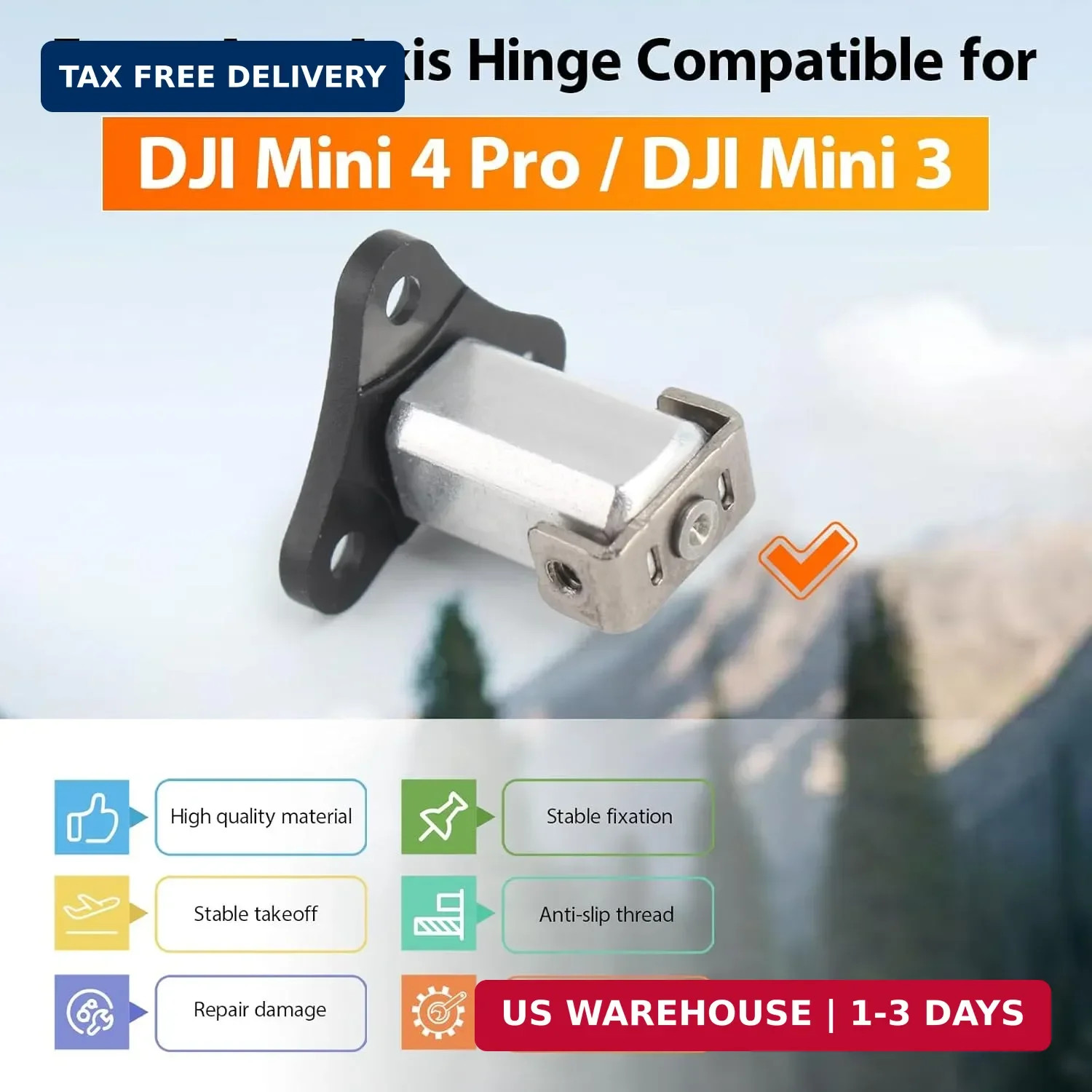 Front Arm Axis Replacement for DJI mini 4 pro/Mini 3 Front Arm Hinges Arm Shaft