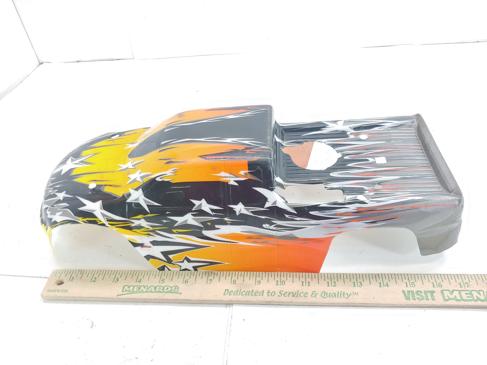 *RARE* Vintage Traxxas T-Maxx 1/8 Monster Truck Body Yellow Orange Black Used